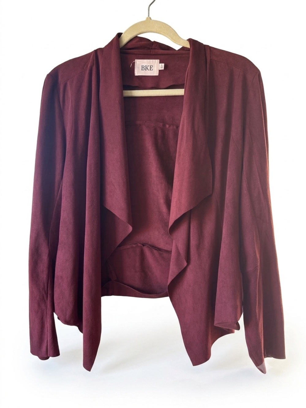 BKE Draped Open-Front Cardigan Jacket